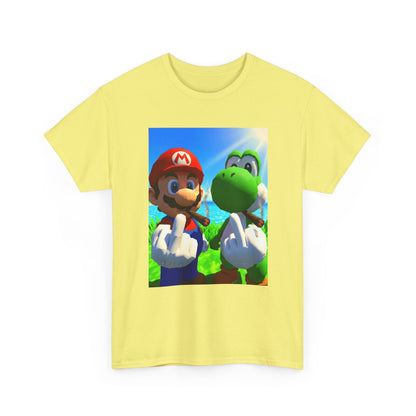 Mario And Yoshi Flipping The Bird