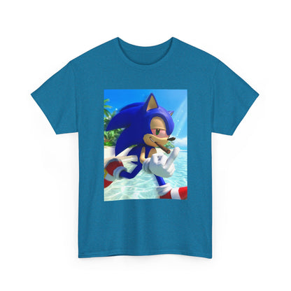 Sonic Smoking Blunt At Beach Tee