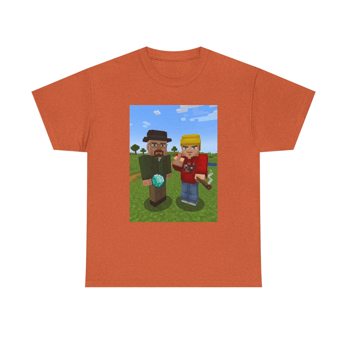 Pixelated Duo In The Green Field Tee