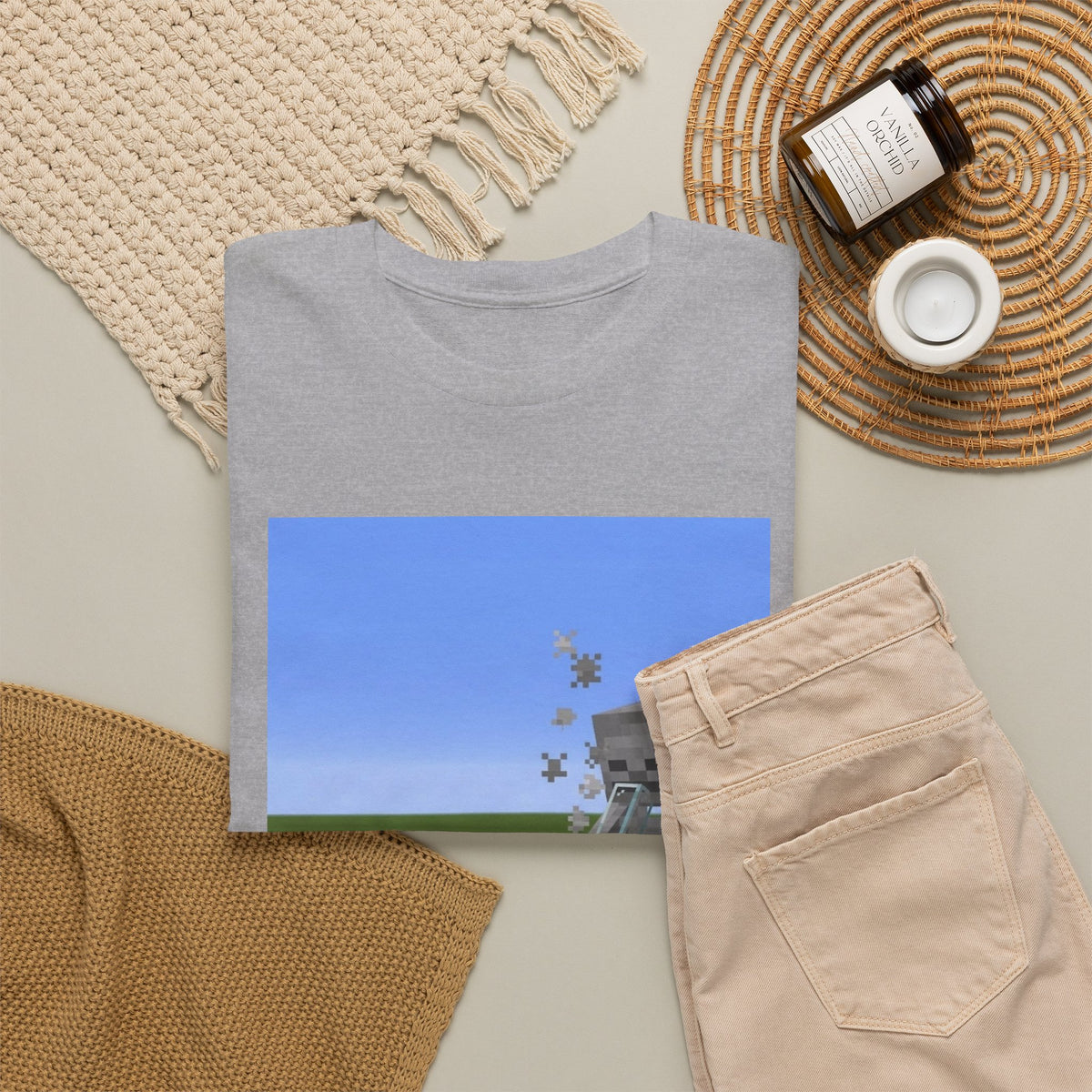 Minecraft Skeleton Taking A Hit Tee