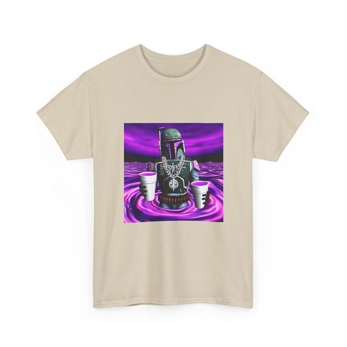 Boba Fett Sipping Purple In A Hypnotic Realm