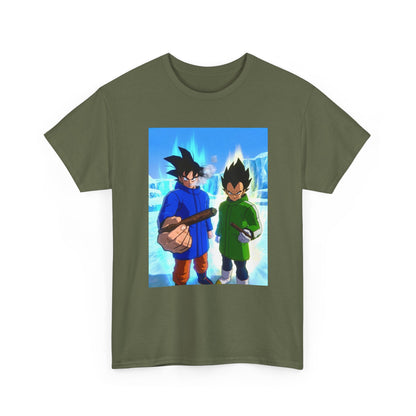 Goku And Vegeta Smoking In Snowy Scene Tee