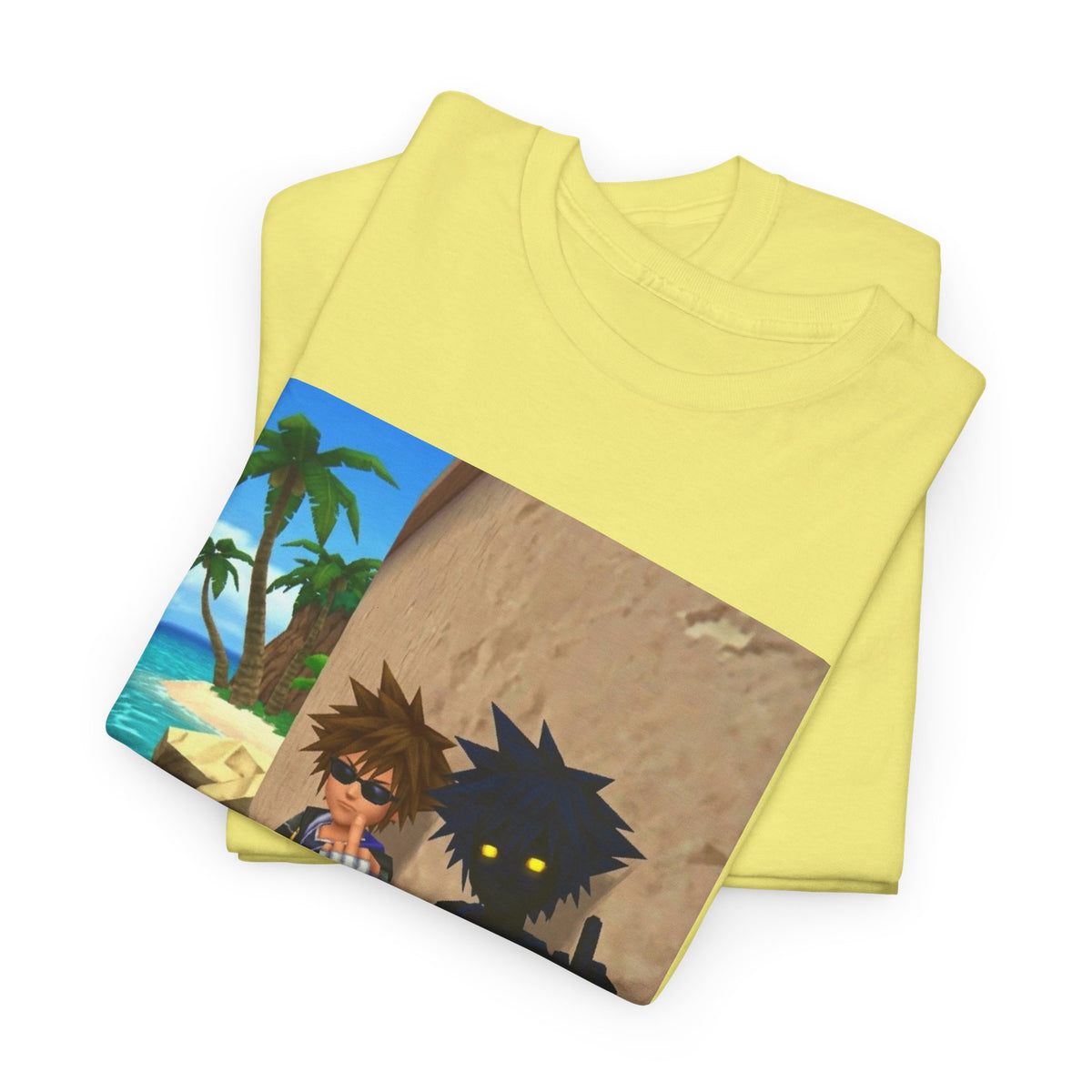 Sora And Shadow Flipping Off On Beach
