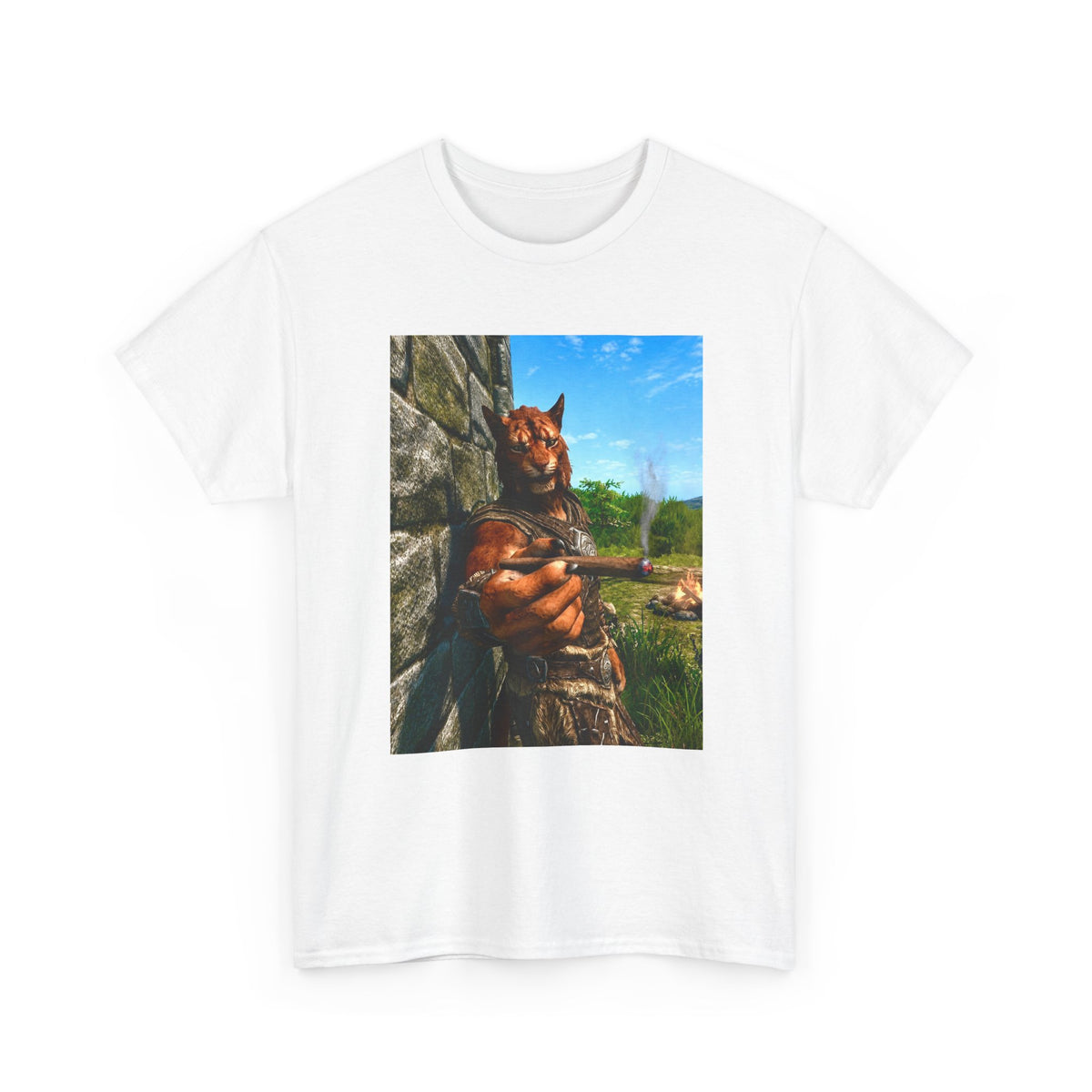 Khajiit Offering Smokin' Cigar Tee
