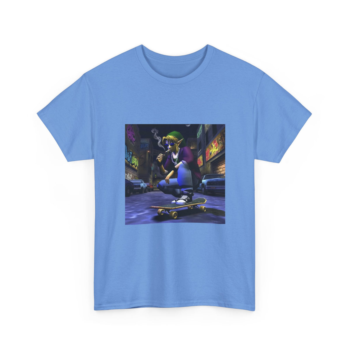 Skater Link Smoking In Gritty Alley Tee