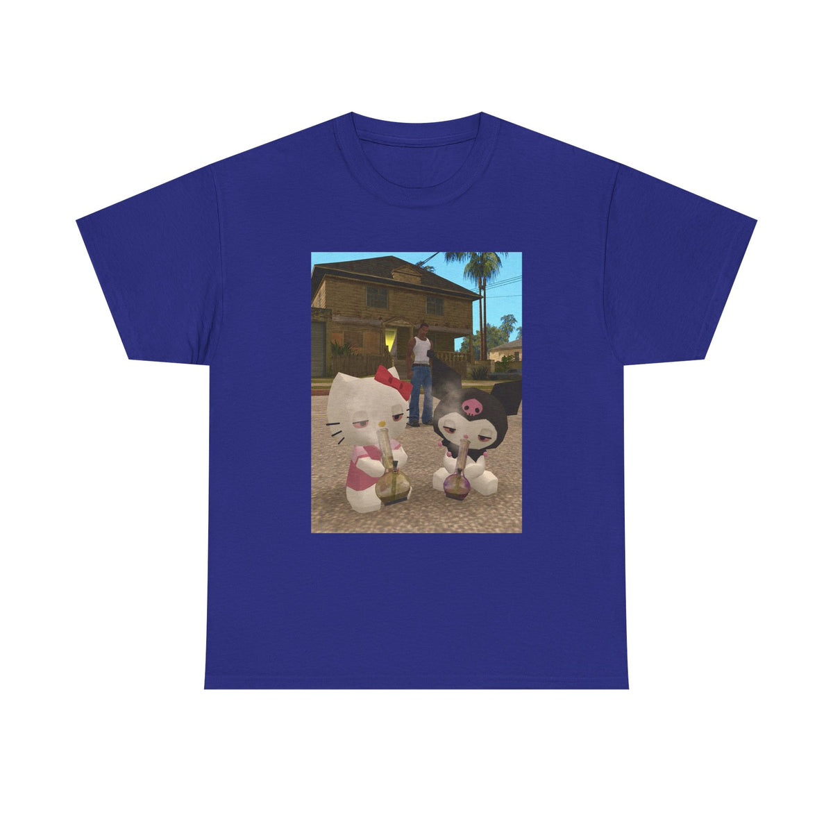CJ And High Sanrio Characters In Grove Street Tee