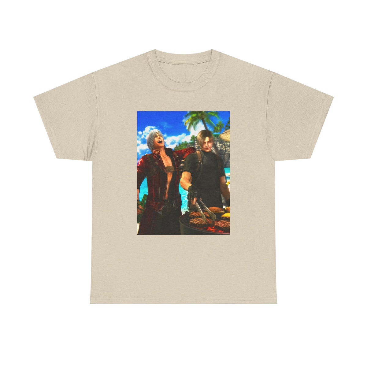 Dante and Leon Grilling on the Beach Tee