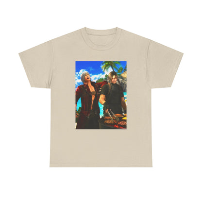 Dante and Leon Grilling on the Beach Tee