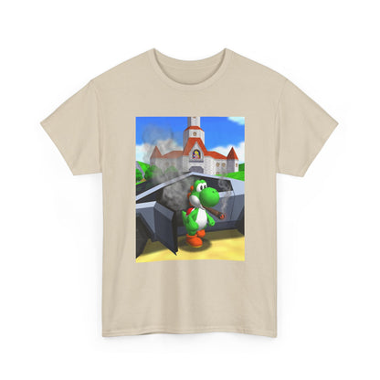Yoshi Puffing Blunt At Peach's Castle