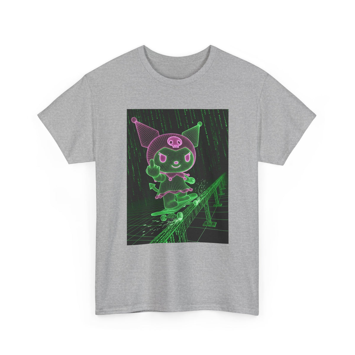 Wireframe Kuromi Skates And Flips The Bird
