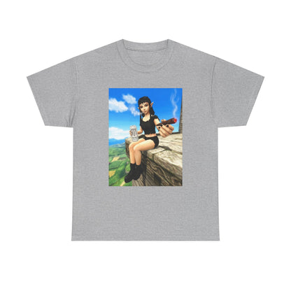 Elf Girl Smoking Cigar On Mountain Tee
