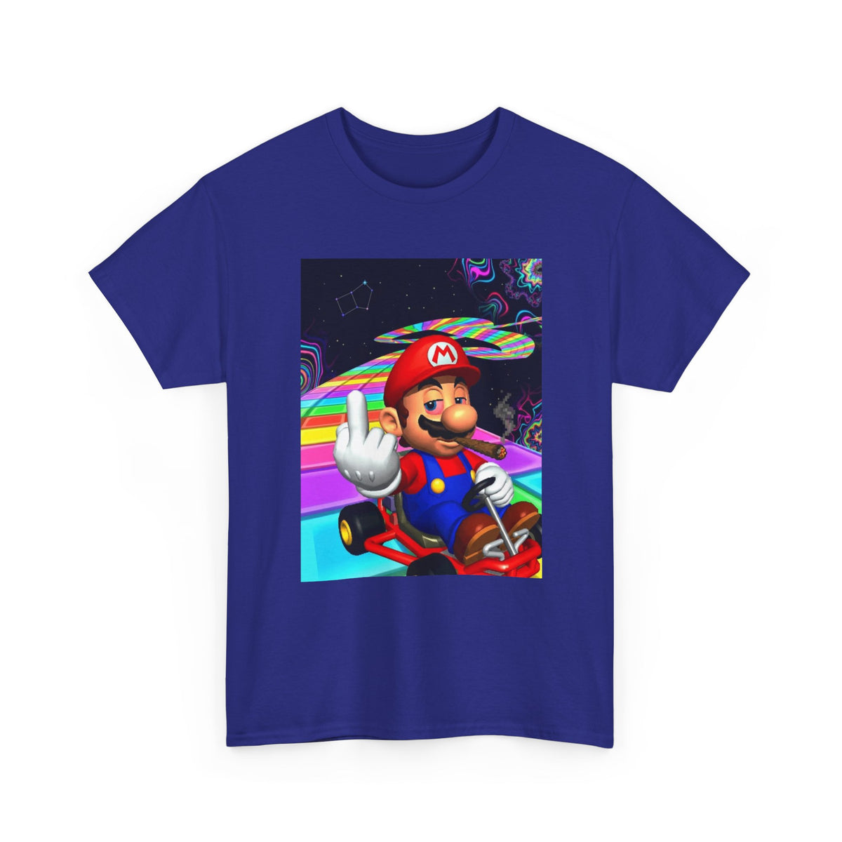 Stoned Plumber Flipping Off On Rainbow Road