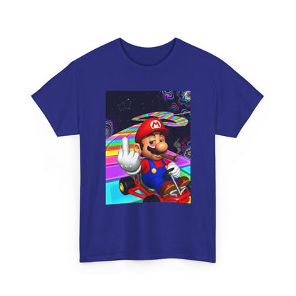 Stoned Plumber Flipping Off On Rainbow Road