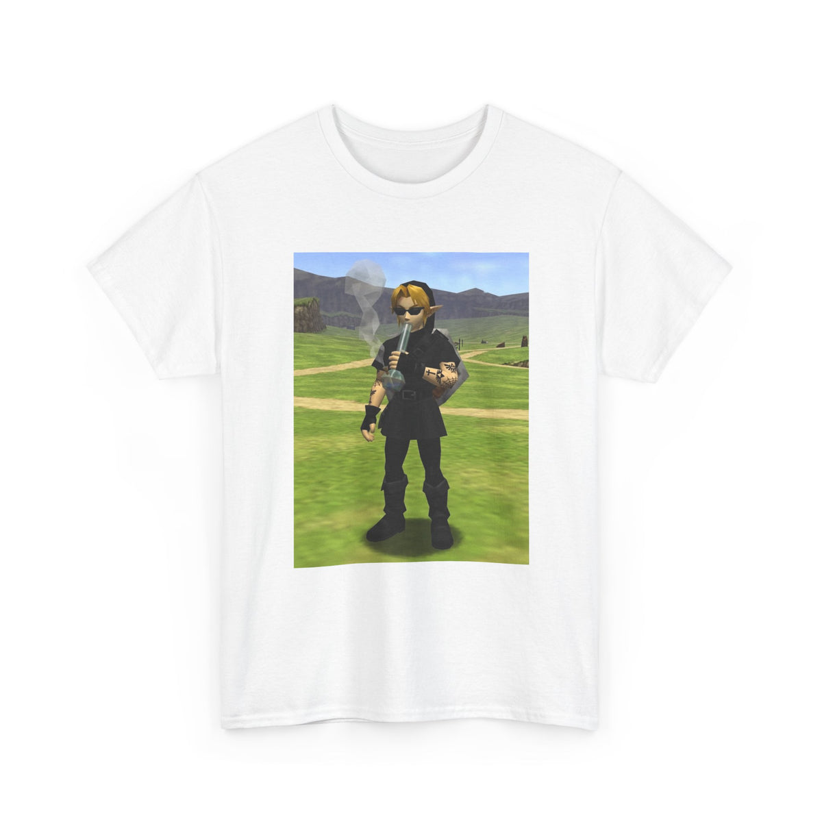 Edgy Dark Link Bong Hit Tee