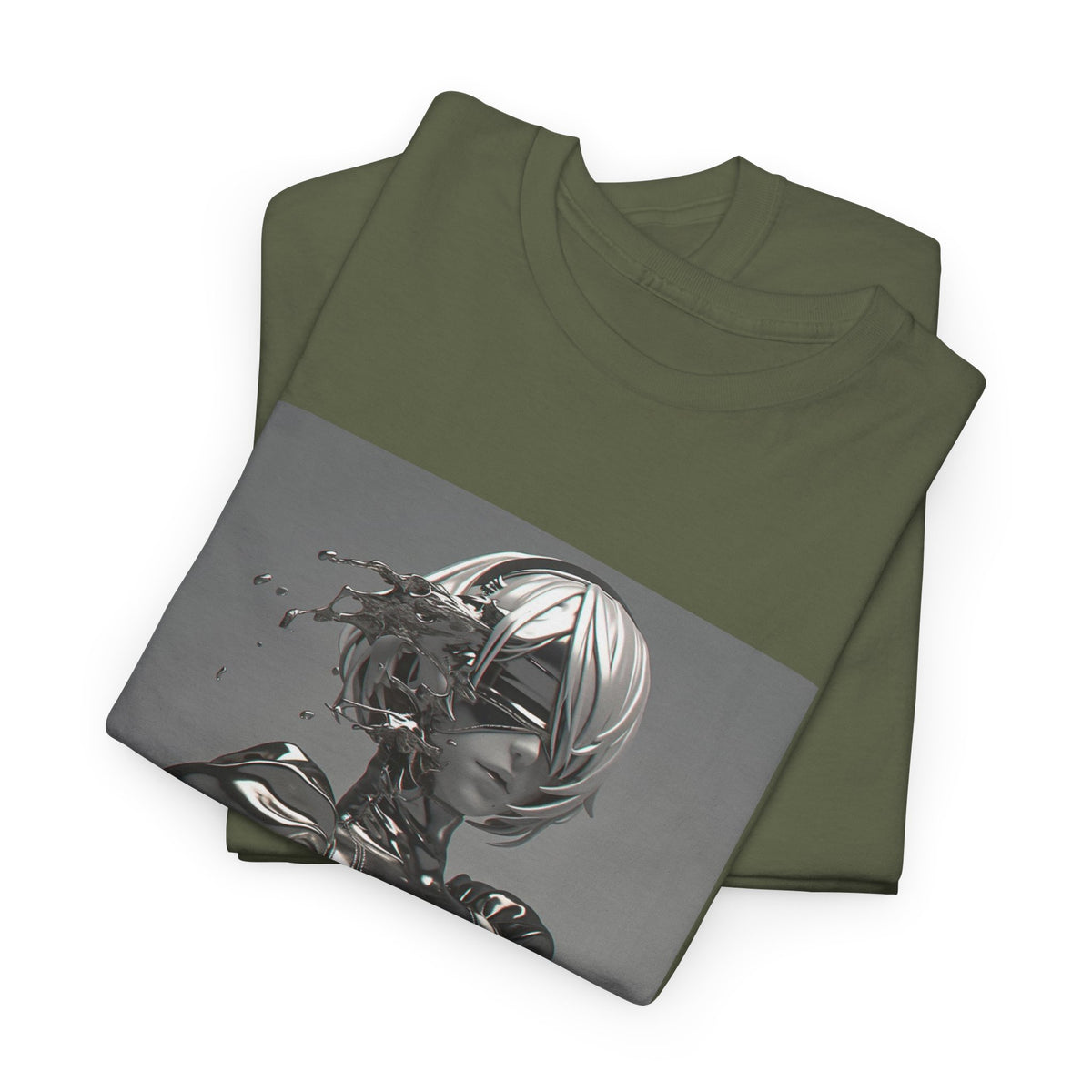 Liquid Chrome Abstract Tee
