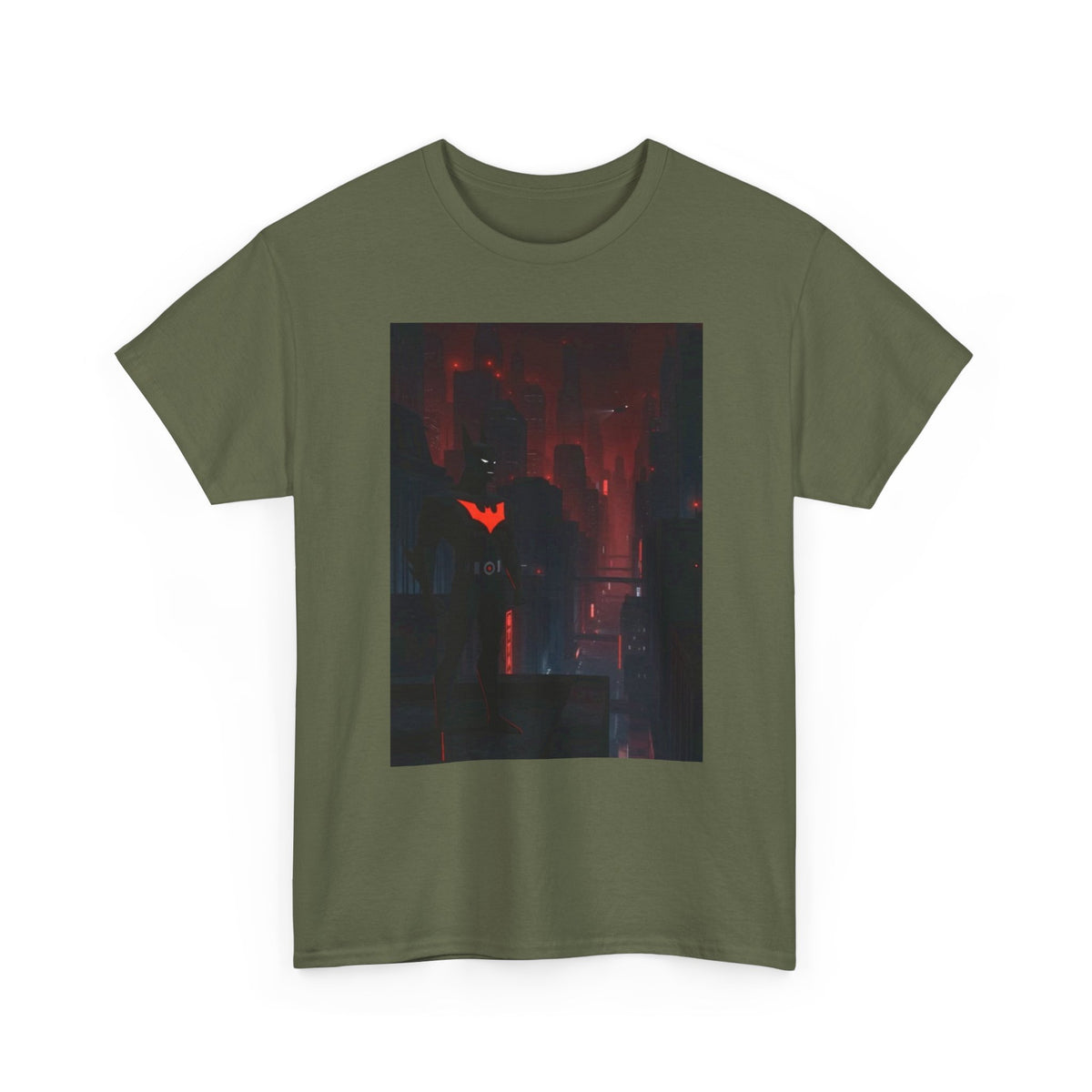Cyberpunk Bat Hero In Neon City Tee