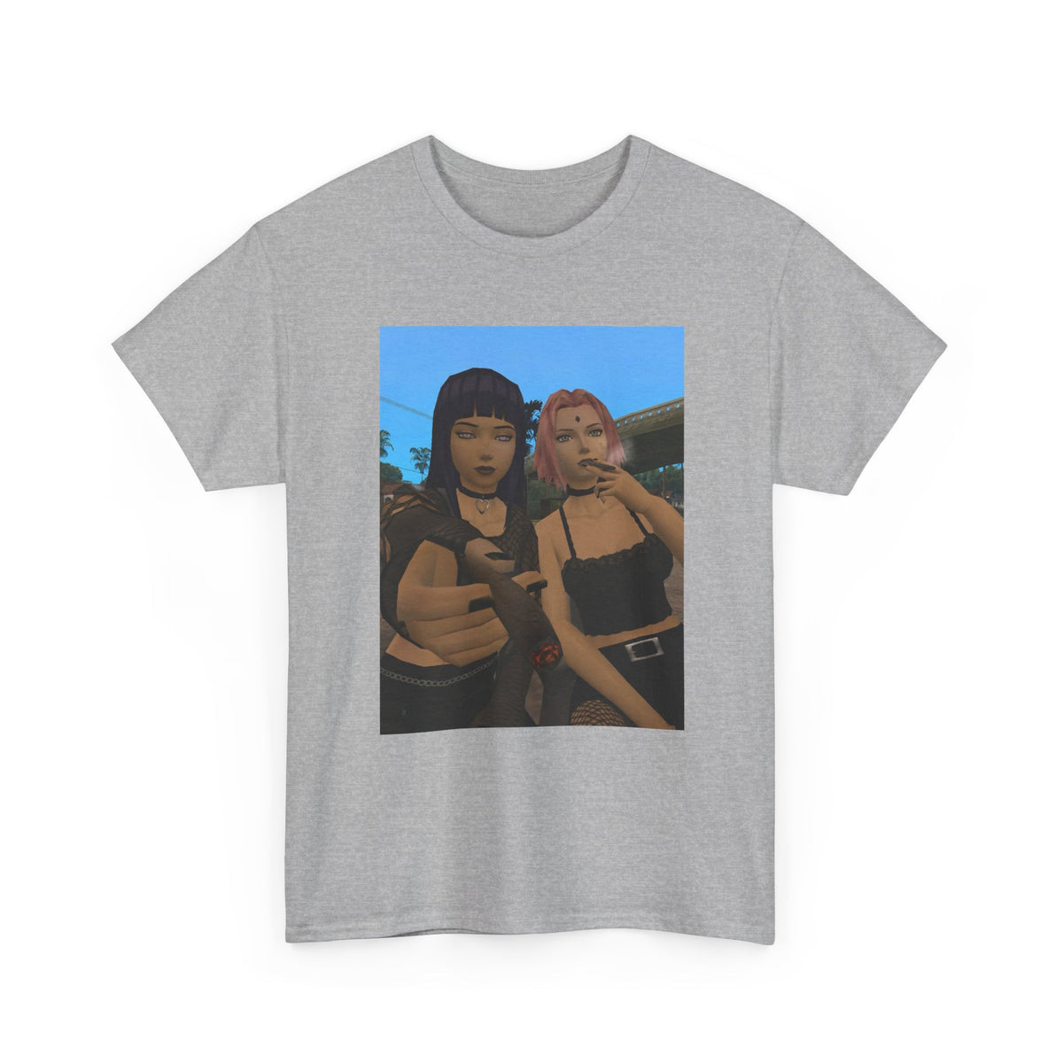 Goth Gamer Girls Sharing A Blunt Tee