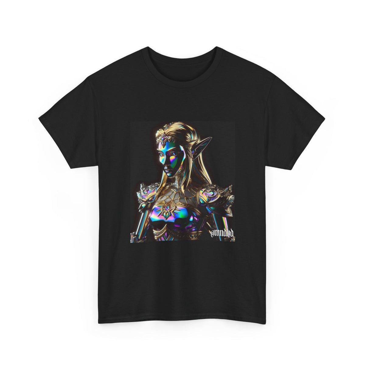 Iridescent Elven Warrior Princess Chrome Tee