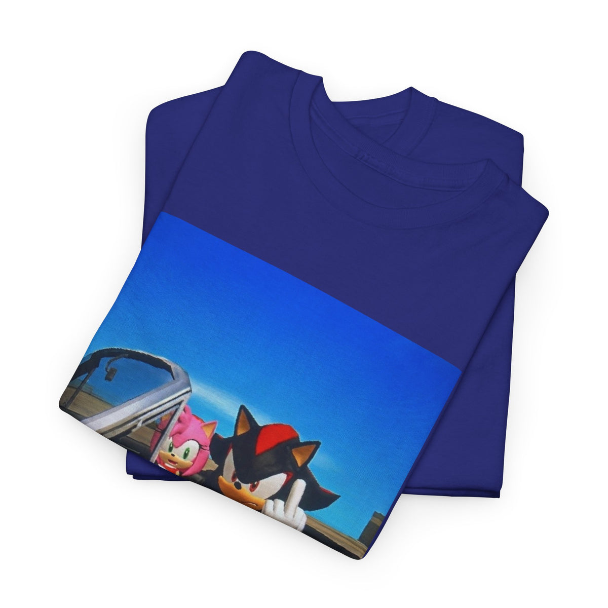 Shadow and Amy Flipping Off The World Tee