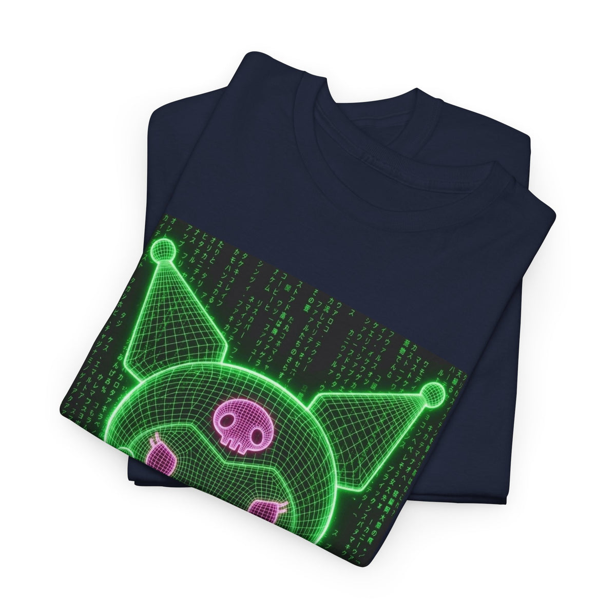 Wireframe Cyber Skull Bunny Flipping Off