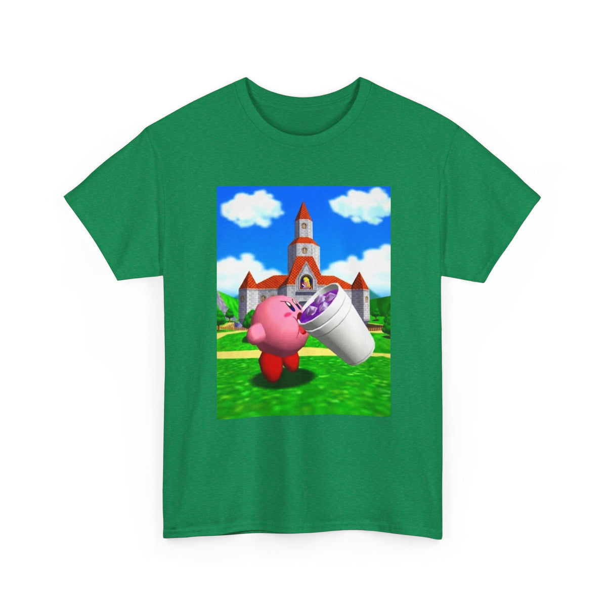Kirby Sipping Lean At Peach's Castle