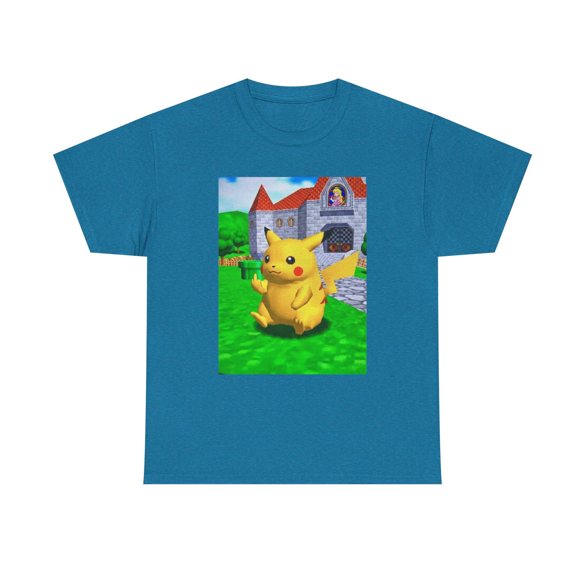 Pikachu Flipping The Bird At Peach's Castle