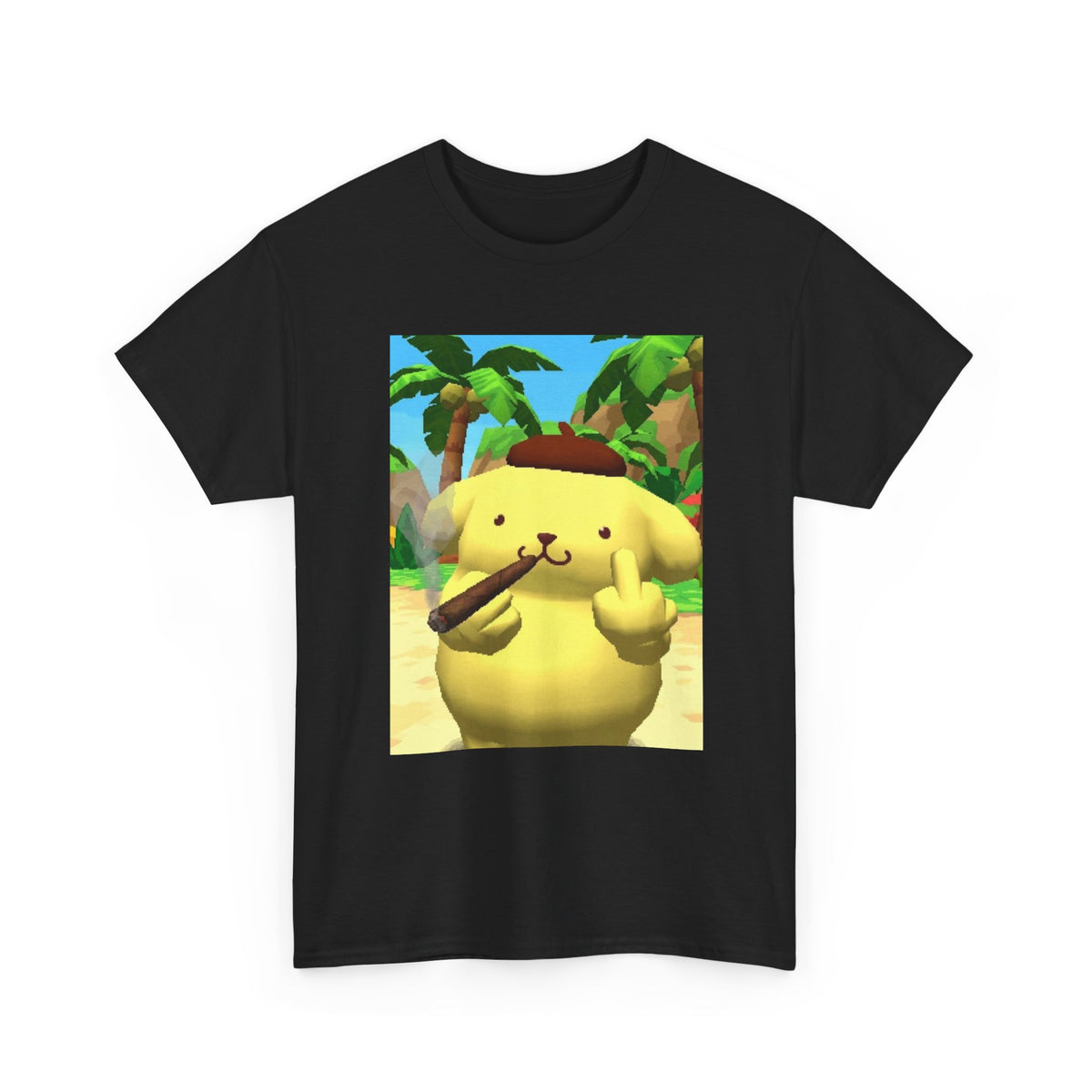 Pompompurin Smoking And Flipping Off Tee