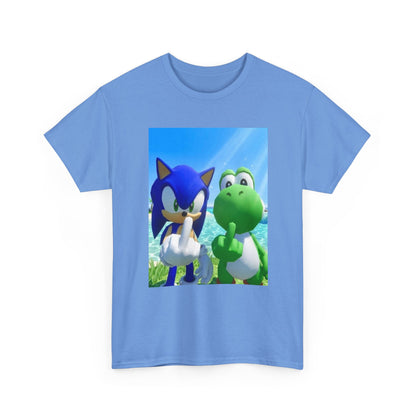 Sonic And Yoshi Flipping Off On The Beach