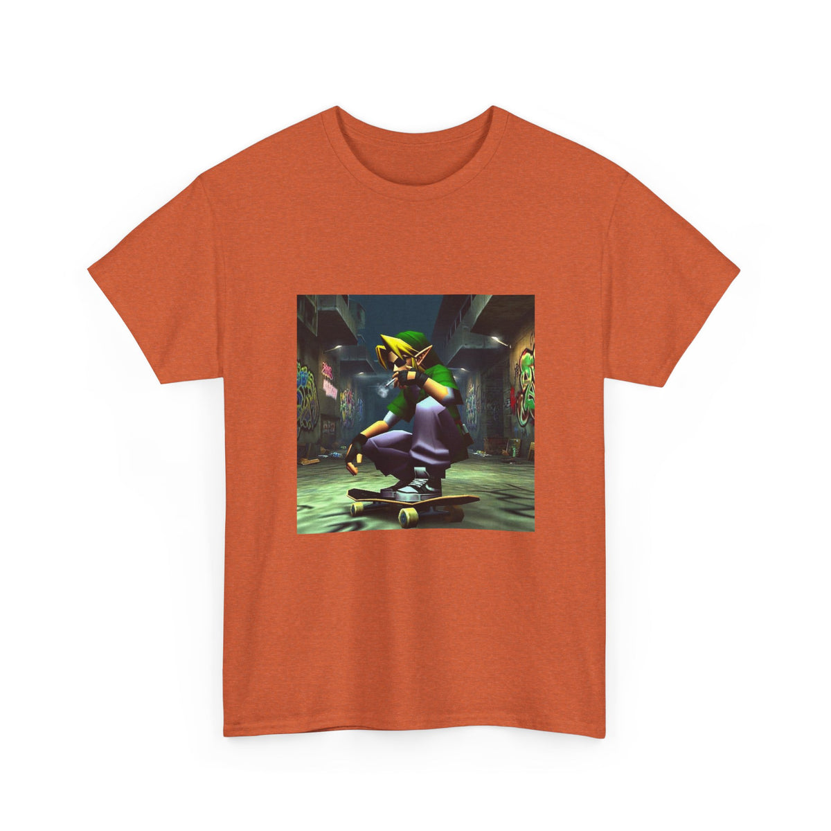 Street Link Smoking On Skateboard Tee