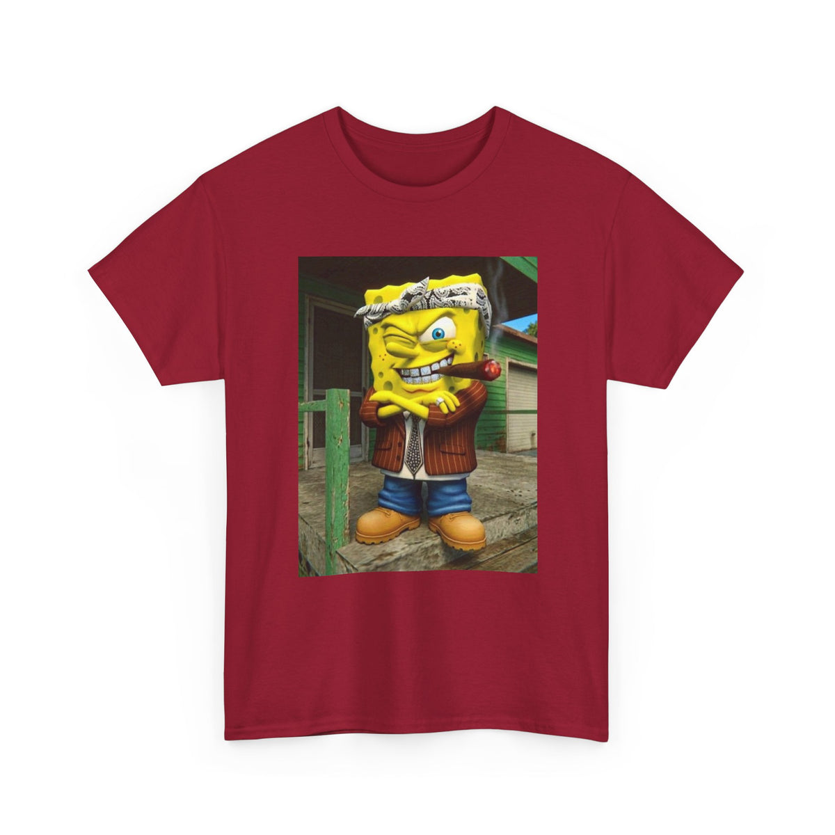 Gangster Sponge Winking and Smoking