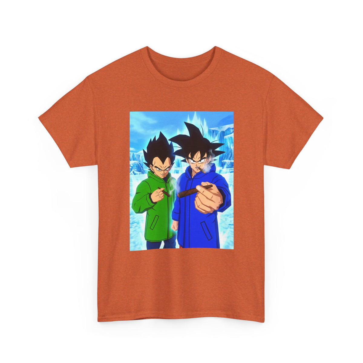 Goku and Vegeta Chilling, Smoking Blunts Tee