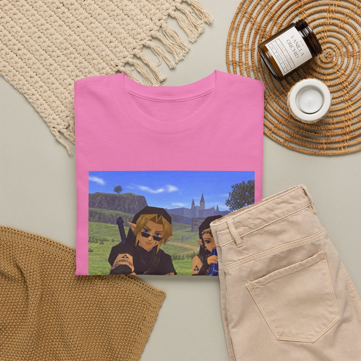 Dark Link And Dark Zelda Chilling Campfire Tee