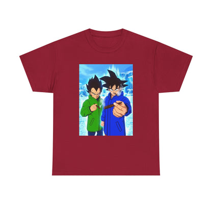 Goku and Vegeta Chilling, Smoking Blunts Tee