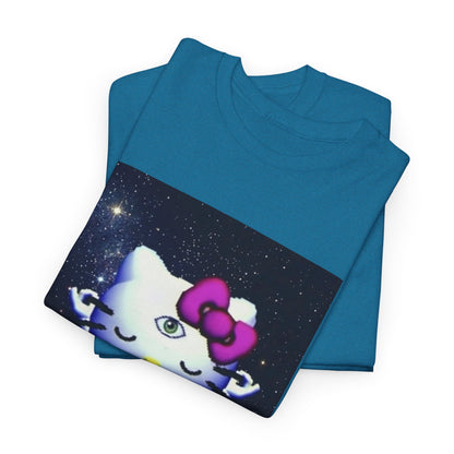 Third Eye Kitty Meditating In Space Tee