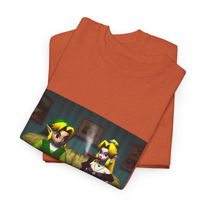 Link and Goth Peach Chillin' and Smoking Tee