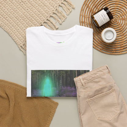 Visitor Exploring Neon Alley Tee