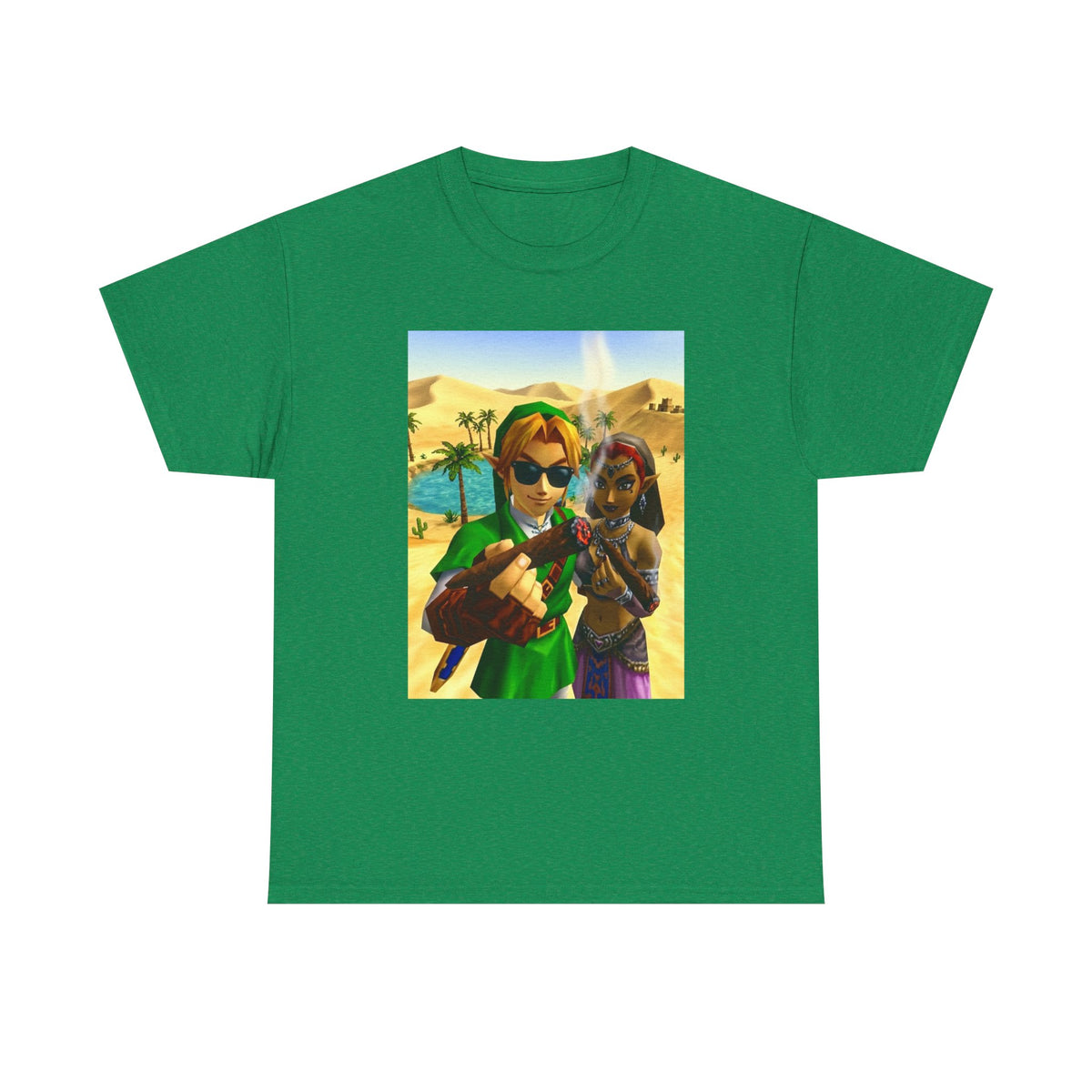Link And Nabooru Smoking In Desert Tee