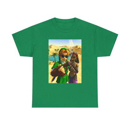 Link And Nabooru Smoking In Desert Tee