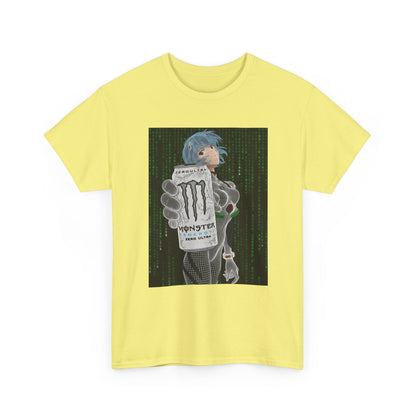 Rei Ayanami Holding Monster Energy Wireframe Tee