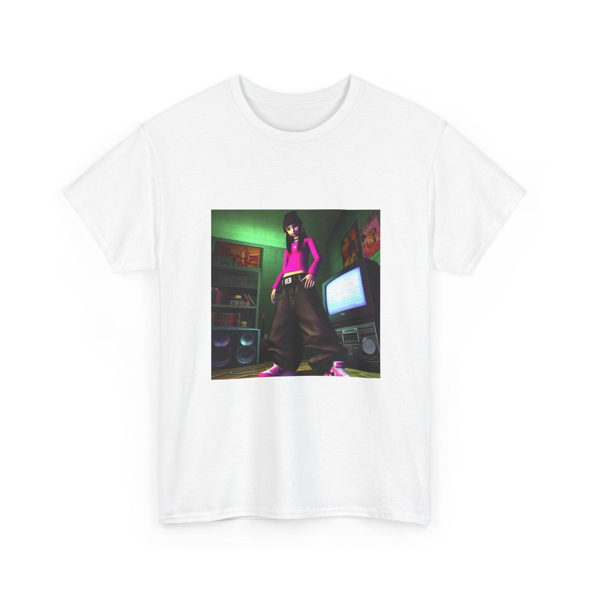 Y2K Vibe Girl In Her Room Tee