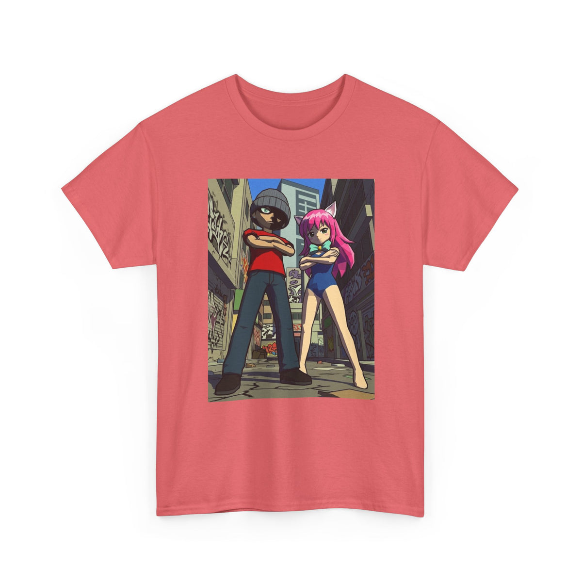 Urban Duo Standoff In Graffiti Alley Tee
