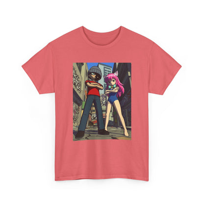 Urban Duo Standoff In Graffiti Alley Tee