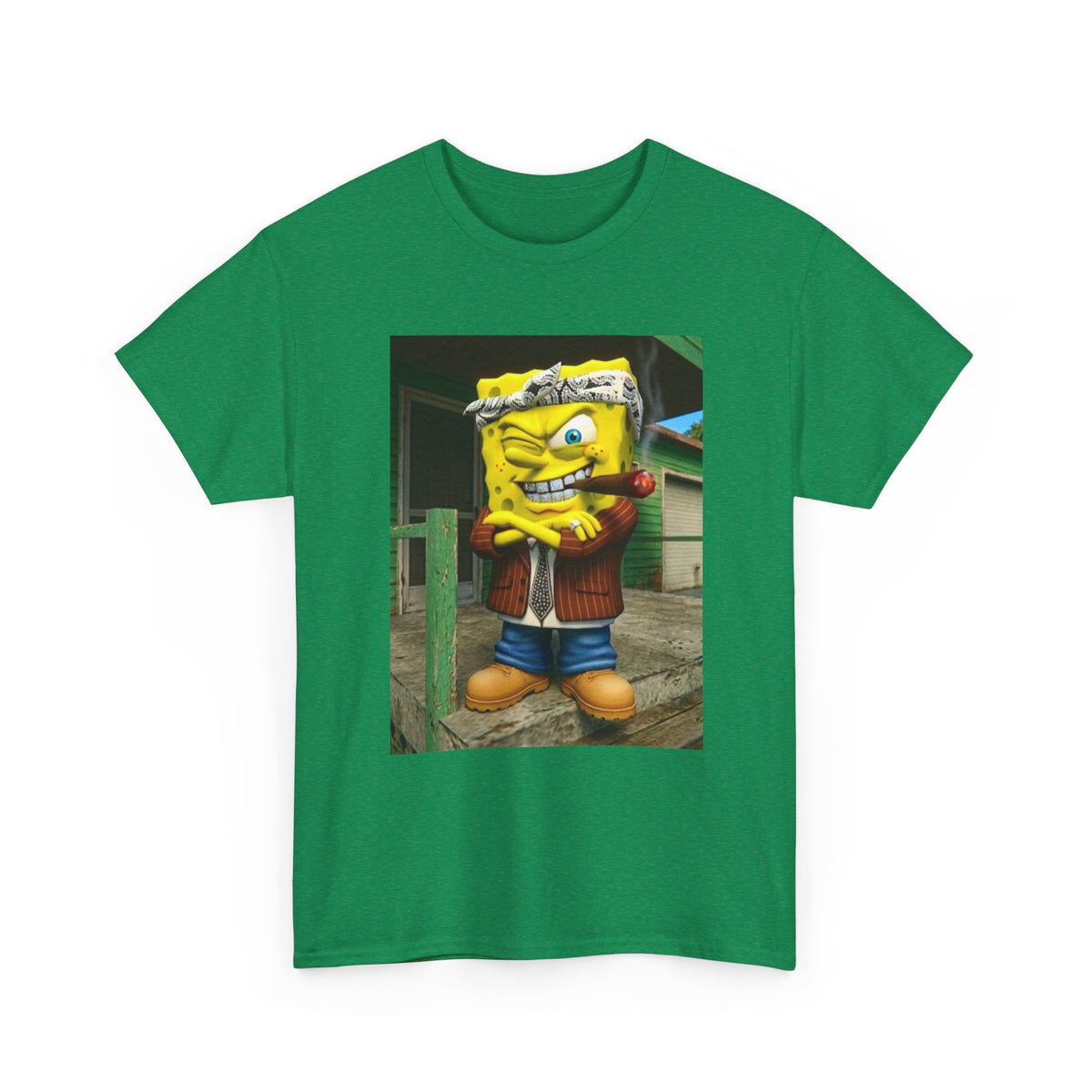 Gangster Sponge Winking and Smoking