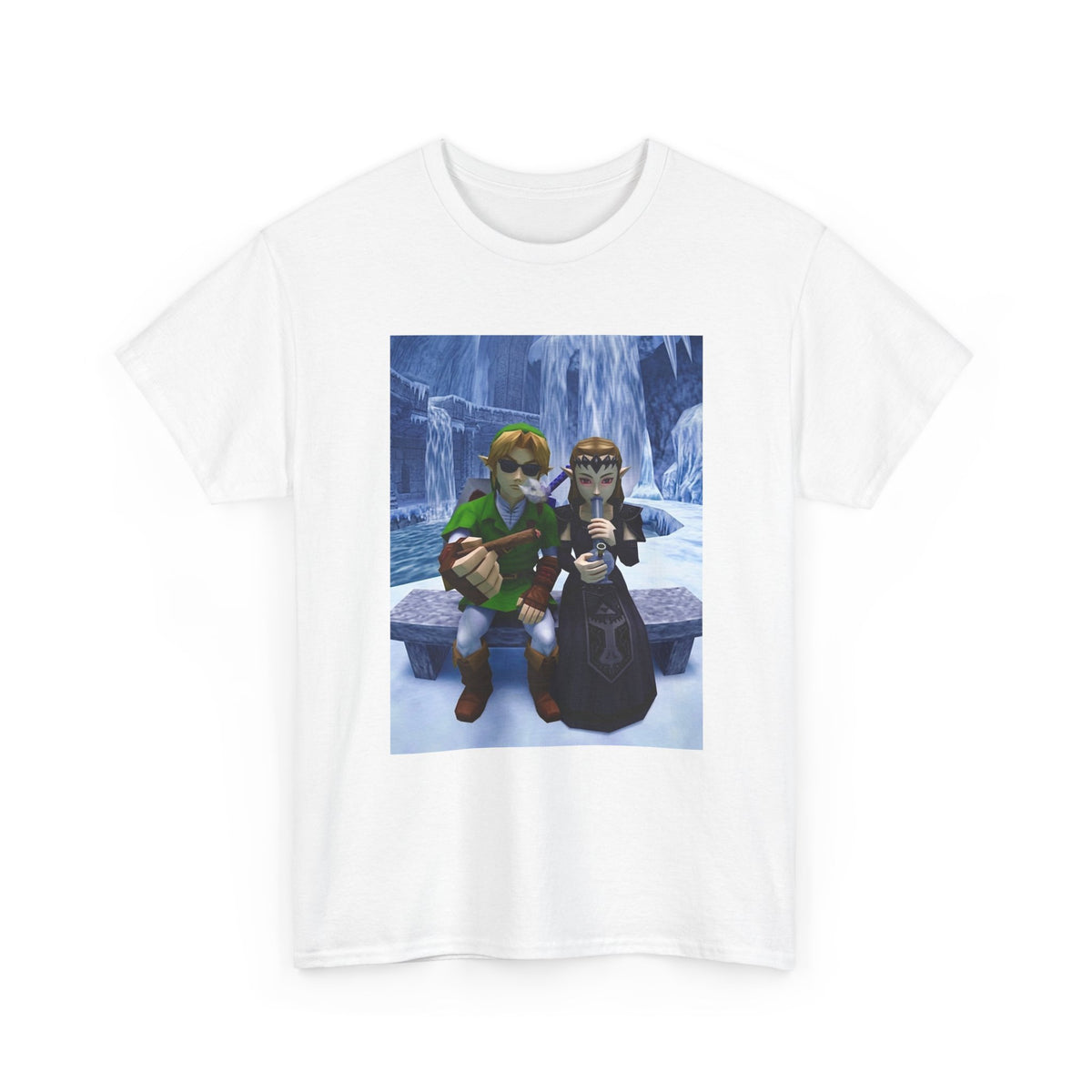 Link And Zelda Chilling In Ice Palace