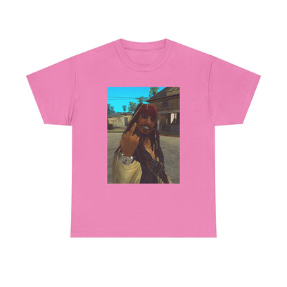 Gangster Jack Sparrow Flipping The Bird Tee