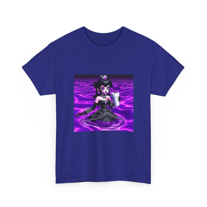 Goth Peach Wading In Purple Waves