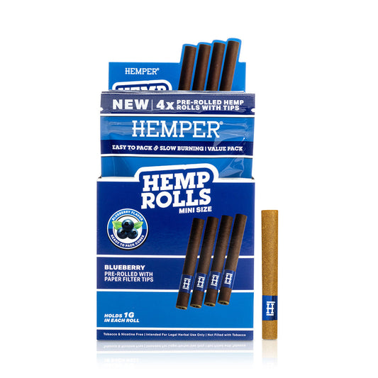 Pre-Rolled Mini Size Paper Tip Hemp Rolls | 4PK