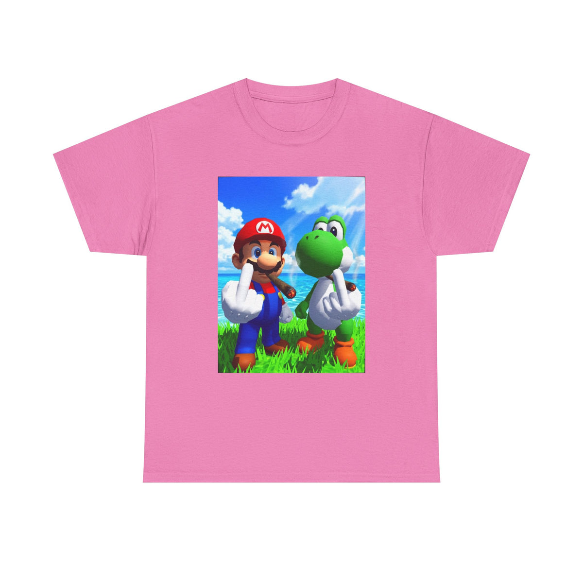 Mario And Yoshi Flip The Bird
