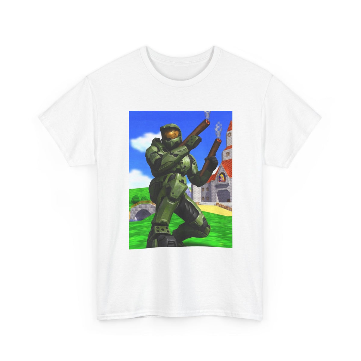 Master Chief Blazing In Mushroom Kingdom