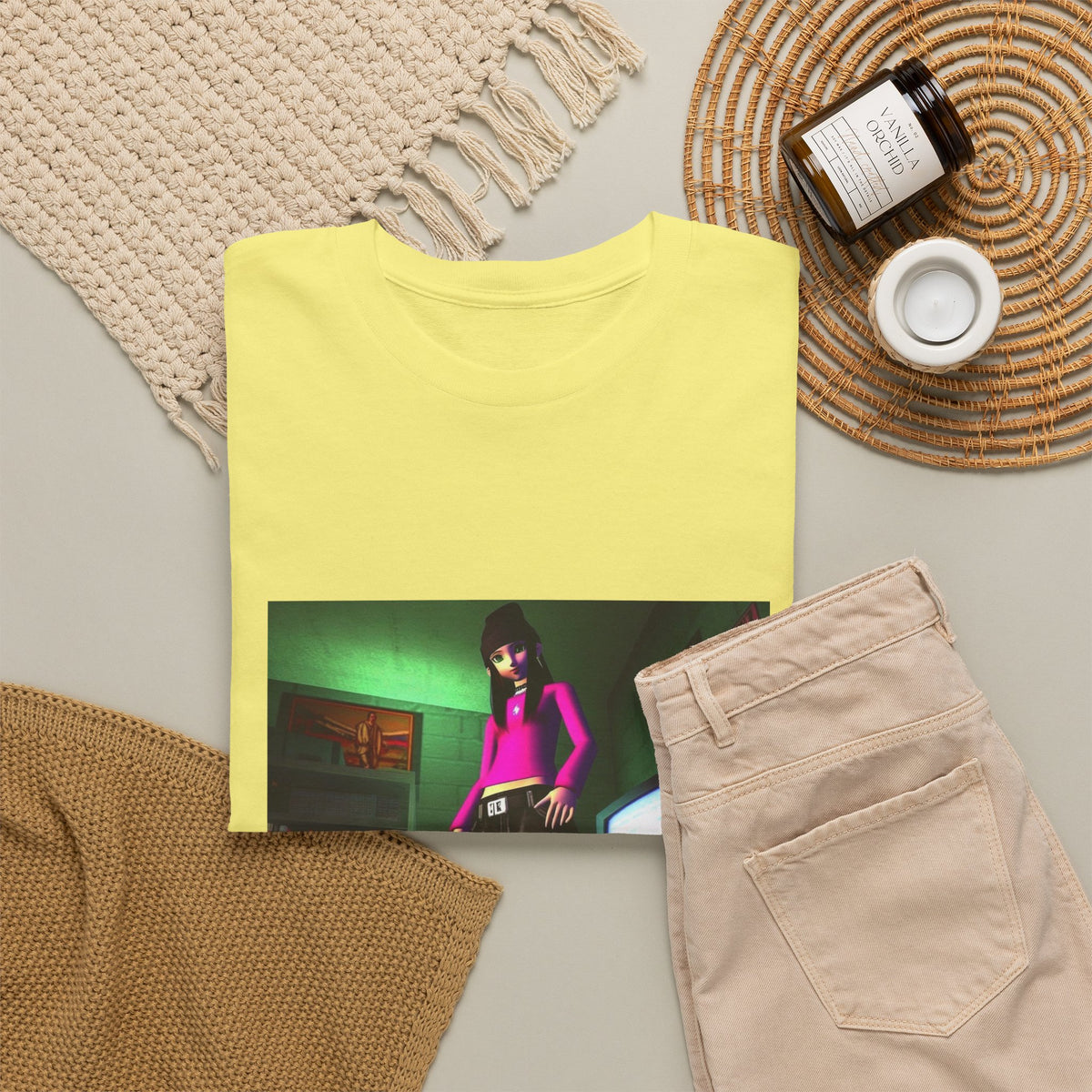 Y2K Vibe Girl In Her Room Tee
